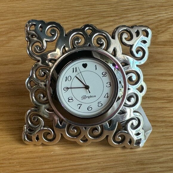 Brighton Geneva Desk Clock, Silver-tone - Picture 1 of 11